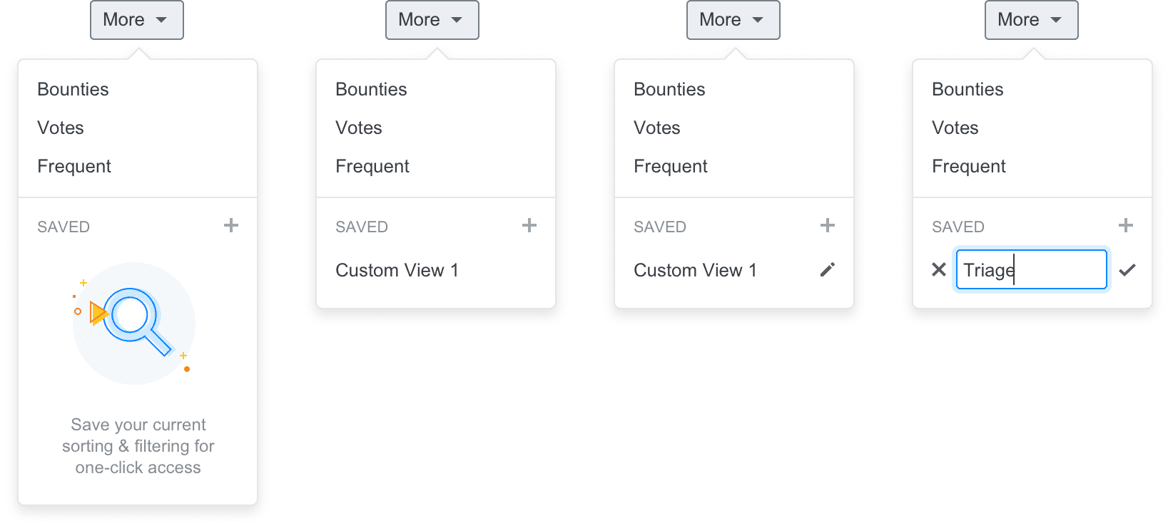 Sorting custom questions